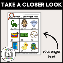 Load image into Gallery viewer, Letter D Scavenger Hunt Packet