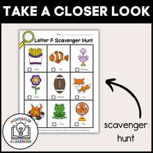 Load image into Gallery viewer, Letter F Scavenger Hunt Packet