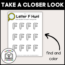 Load image into Gallery viewer, Letter F Scavenger Hunt Packet
