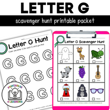 Load image into Gallery viewer, Letter G Scavenger Hunt Packet