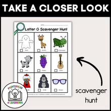 Load image into Gallery viewer, Letter G Scavenger Hunt Packet