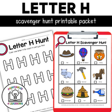 Load image into Gallery viewer, Letter H Scavenger Hunt Packet
