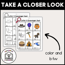 Load image into Gallery viewer, Letter H Scavenger Hunt Packet