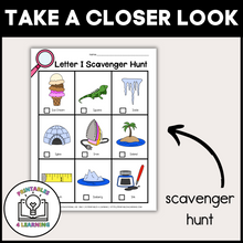 Load image into Gallery viewer, Letter I Scavenger Hunt Packet
