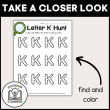 Load image into Gallery viewer, Letter K Scavenger Hunt Packet