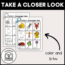 Load image into Gallery viewer, Letter L Scavenger Hunt Packet