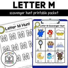Load image into Gallery viewer, Letter M Scavenger Hunt Packet