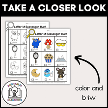 Load image into Gallery viewer, Letter M Scavenger Hunt Packet