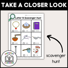 Load image into Gallery viewer, Letter N Scavenger Hunt Packet