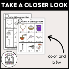Load image into Gallery viewer, Letter N Scavenger Hunt Packet