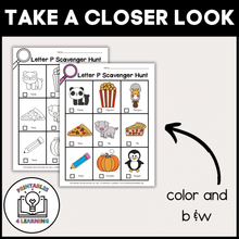 Load image into Gallery viewer, Letter P Scavenger Hunt Packet