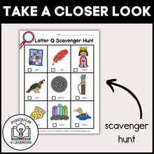 Load image into Gallery viewer, Letter Q Scavenger Hunt Packet