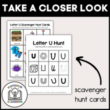 Load image into Gallery viewer, Letter U Scavenger Hunt Packet