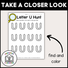 Load image into Gallery viewer, Letter U Scavenger Hunt Packet