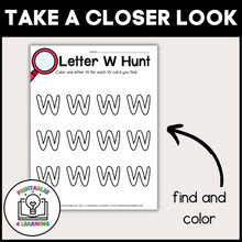 Load image into Gallery viewer, Letter W Scavenger Hunt Packet