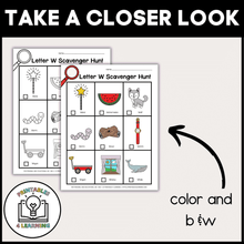 Load image into Gallery viewer, Letter W Scavenger Hunt Packet