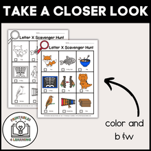 Load image into Gallery viewer, Letter X Scavenger Hunt Packet