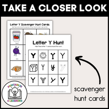 Load image into Gallery viewer, Letter Y Scavenger Hunt Packet
