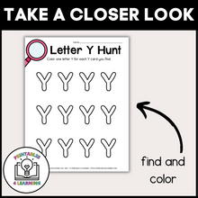 Load image into Gallery viewer, Letter Y Scavenger Hunt Packet