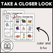 Load image into Gallery viewer, Letter Y Scavenger Hunt Packet