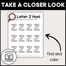 Load image into Gallery viewer, Letter Z Scavenger Hunt Packet