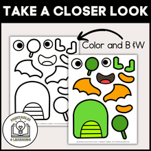 Load image into Gallery viewer, Halloween Monster Cut and Paste Craft with Visual Directions