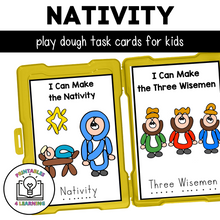 Load image into Gallery viewer, Nativity Playdough Task Cards | Christmas Activity