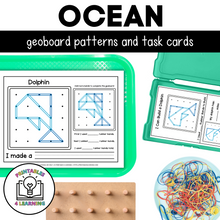 Load image into Gallery viewer, Ocean Geoboards | Task Cards and Full Mat Geoboard Activities
