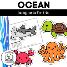 Load image into Gallery viewer, Ocean Lacing Cards