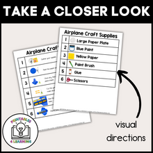 Load image into Gallery viewer, Airplane Paper Plate Craft with Visual Instructions