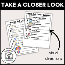 Load image into Gallery viewer, Beach Ball Paper Plate Craft with Visual Instructions