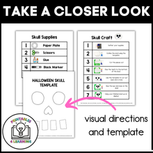 Load image into Gallery viewer, Skull Paper Plate Craft with Visual Instructions