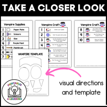 Load image into Gallery viewer, Vampire Paper Plate Craft with Visual Instructions