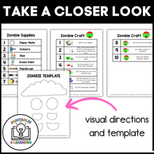 Load image into Gallery viewer, Zombie Paper Plate Craft with Visual Instructions