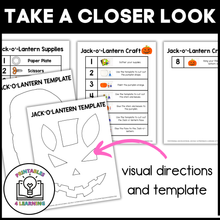 Load image into Gallery viewer, Jack-o'-Lantern Paper Plate Craft with Visual Instructions