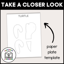 Load image into Gallery viewer, Sea Turtle Paper Plate Craft with Visual Instructions