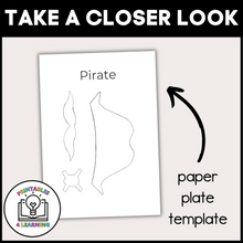 Load image into Gallery viewer, Pirate Paper Plate Craft with Visual Instructions