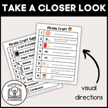 Load image into Gallery viewer, Pirate Paper Plate Craft with Visual Instructions