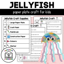Load image into Gallery viewer, Jellyfish Paper Plate Craft with Visual Instructions