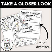 Load image into Gallery viewer, Polar Bear Paper Plate Craft with Visual Instructions