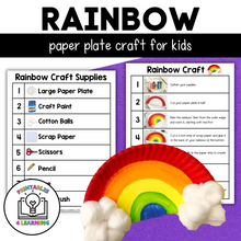 Load image into Gallery viewer, Rainbow Paper Plate Craft with Visual Instructions