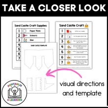 Load image into Gallery viewer, Sand Castle Paper Plate Craft with Visual Instructions
