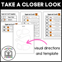 Load image into Gallery viewer, Squirrel Paper Plate Craft with Visual Instructions