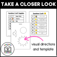 Load image into Gallery viewer, Sunshine Paper Plate Craft with Visual Instructions