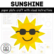 Load image into Gallery viewer, Sunshine Paper Plate Craft with Visual Instructions