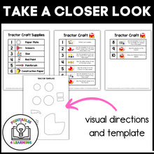 Load image into Gallery viewer, Tractor Paper Plate Craft with Visual Instructions