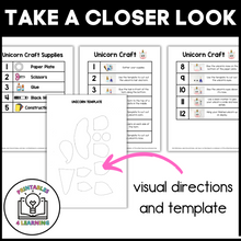 Load image into Gallery viewer, Unicorn Paper Plate Craft with Visual Instructions