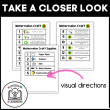 Load image into Gallery viewer, Watermelon Paper Plate Craft with Visual Instructions