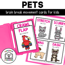 Load image into Gallery viewer, Pets Movement Cards for Brain Break Activities