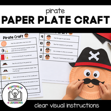 Load image into Gallery viewer, Pirate Paper Plate Craft with Visual Instructions